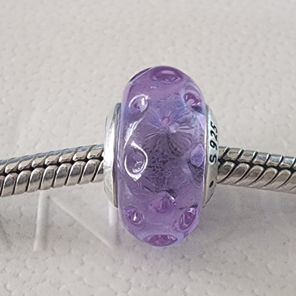 Pandora Jewelry - Pandora Wavy Fancy Lilac Murano